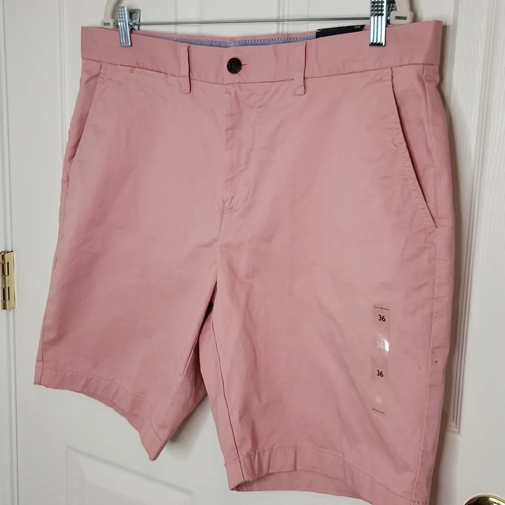 Tommy Hilfiger TH Flex salmon pink Nantucket Red chino shorts size 36